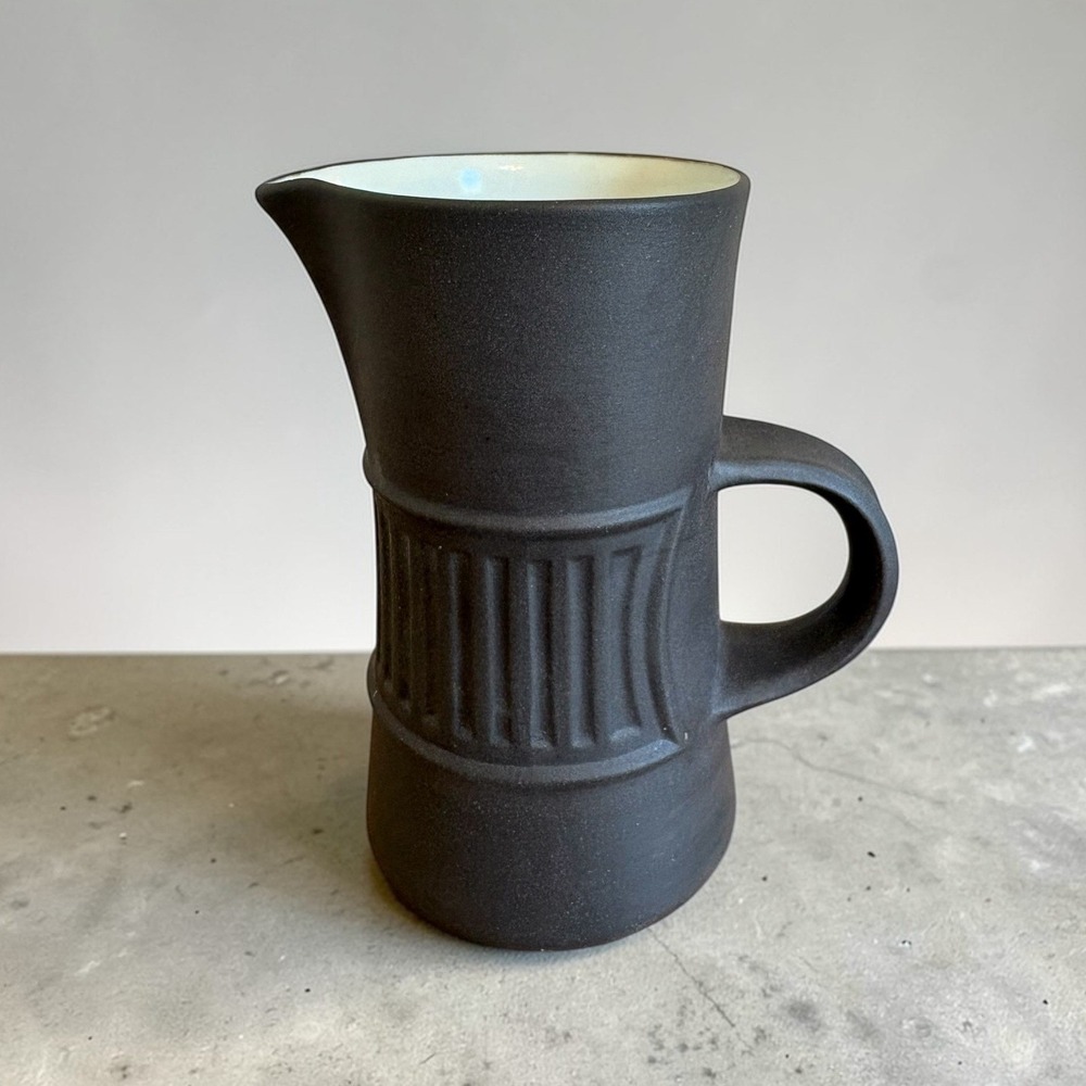 Dansk Flamestone Fluted Creamer Vintage Denmark Jens Quistgaard MCM Brown Matte